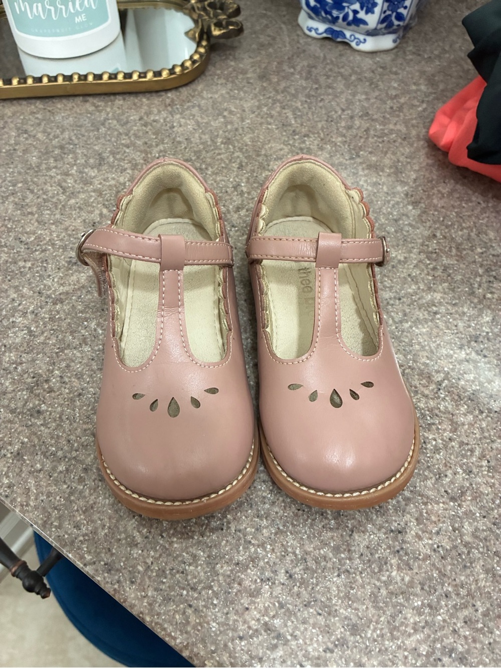 Girls' Pink T-Strap Mary Jane Dress Shoes